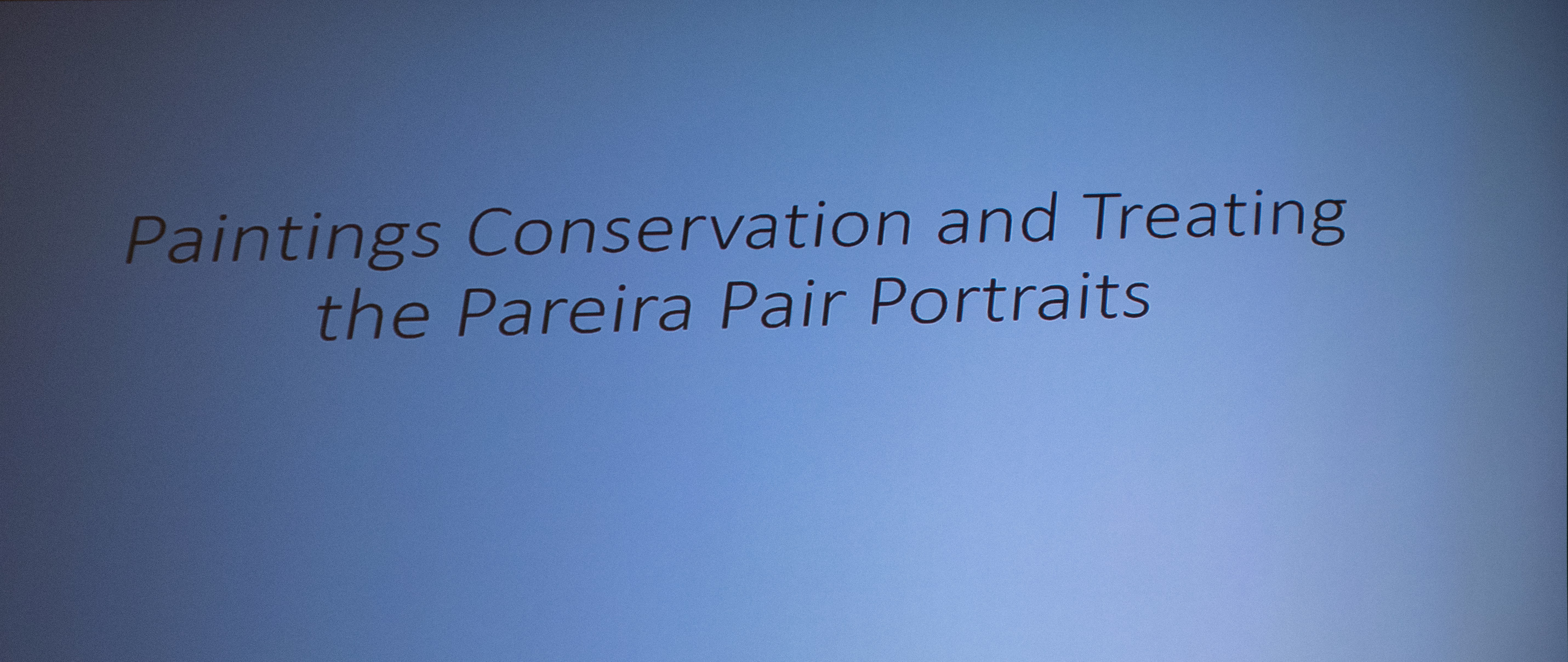 Paintings Conservation and Treating the Pareira Pair Portraits
